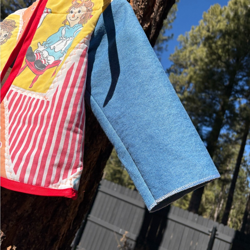 Vintage Colorful Patchwork Raggedy Ann  Doll Jacket - Picture 5 of 6